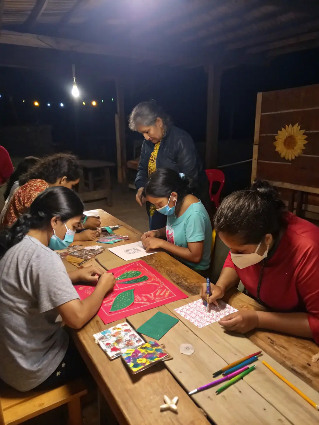 An image of educational workshops conducted by the association, teaching traditional crafts and historical preservation techniques to local residents and students.
